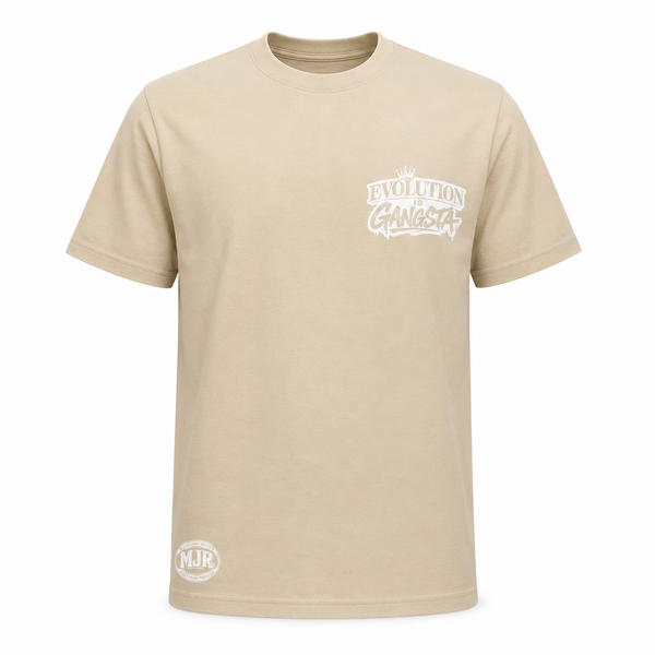 "Evolution is Gangsta" Pocket Tee – Sand