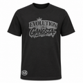 "Evolution is Gangsta" Graphic Tee – Black on Black